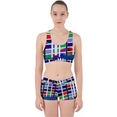 Color Graffiti Pattern Geometric Work It Out Gym Set by Pakrebo