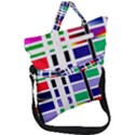 Color Graffiti Pattern Geometric Fold Over Handle Tote Bag View1