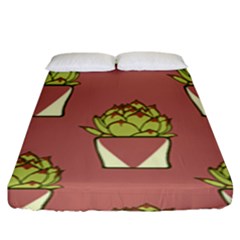 Cactus Pattern Background Texture Fitted Sheet (king Size) by Pakrebo