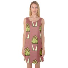 Cactus Pattern Background Texture Sleeveless Satin Nightdress by Pakrebo