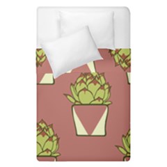 Cactus Pattern Background Texture Duvet Cover Double Side (single Size) by Pakrebo