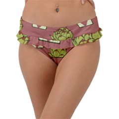 Cactus Pattern Background Texture Frill Bikini Bottom