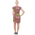 Cactus Pattern Background Texture Cap Sleeve Bodycon Dress View2