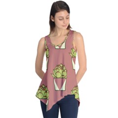 Cactus Pattern Background Texture Sleeveless Tunic by Pakrebo