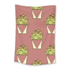 Cactus Pattern Background Texture Small Tapestry by Pakrebo