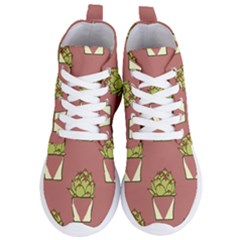 Cactus Pattern Background Texture Women s Lightweight High Top Sneakers by Pakrebo