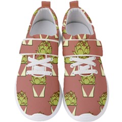 Cactus Pattern Background Texture Men s Velcro Strap Shoes