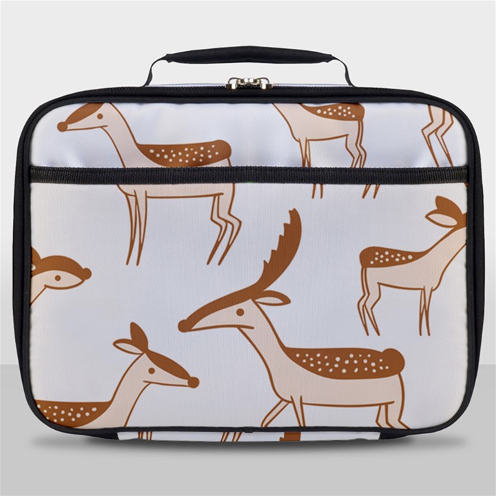 Seamless Deer Pattern Design Full Print Lunch Bag