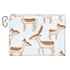 Seamless Deer Pattern Design Canvas Cosmetic Bag (xl)