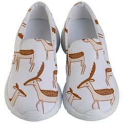 Seamless Deer Pattern Design Kids  Lightweight Slip Ons by Pakrebo