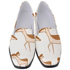 Seamless Deer Pattern Design Women s Classic Loafer Heels