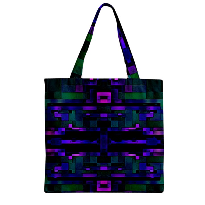 Abstract Pattern Desktop Wallpaper Zipper Grocery Tote Bag