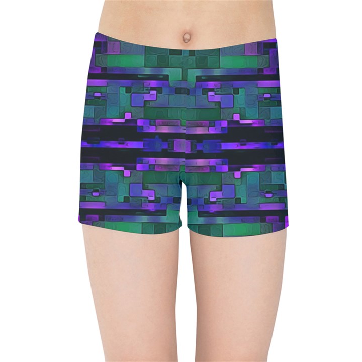 Abstract Pattern Desktop Wallpaper Kids  Sports Shorts