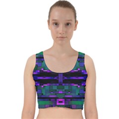 Abstract Pattern Desktop Wallpaper Velvet Racer Back Crop Top by Pakrebo