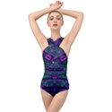 Abstract Pattern Desktop Wallpaper Cross Front Low Back Swimsuit View1