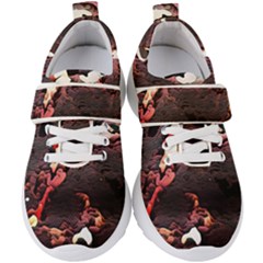 Texture Art Design Pattern Kids  Velcro Strap Shoes