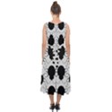 Pattern Beetle Insect Black Grey Midi Tie-Back Chiffon Dress View2