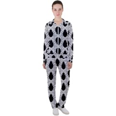 Pattern Beetle Insect Black Grey Casual Jacket And Pants Set by Pakrebo