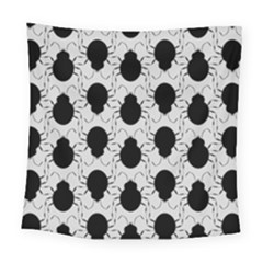 Pattern Beetle Insect Black Grey Square Tapestry (large) by Pakrebo