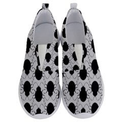 Pattern Beetle Insect Black Grey No Lace Lightweight Shoes