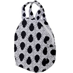 Pattern Beetle Insect Black Grey Travel Backpacks by Pakrebo