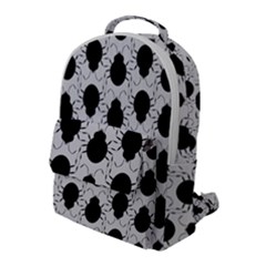 Pattern Beetle Insect Black Grey Flap Pocket Backpack (large) by Pakrebo