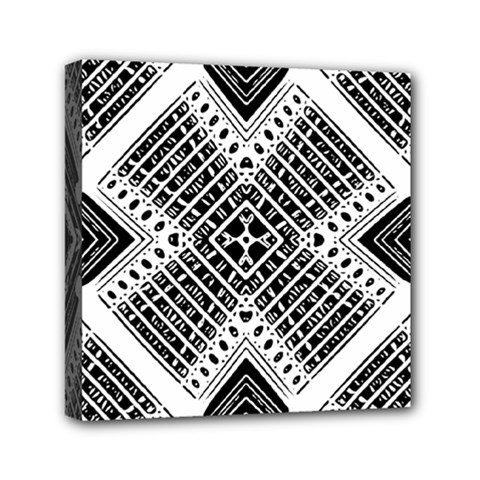 Pattern Tile Repeating Geometric Mini Canvas 6  X 6  (stretched) by Pakrebo