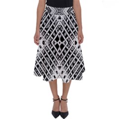 Pattern Tile Repeating Geometric Perfect Length Midi Skirt by Pakrebo