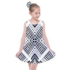 Pattern Tile Repeating Geometric Kids  Summer Dress by Pakrebo