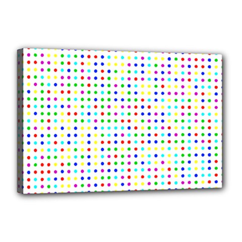 Dots Color Rows Columns Background Canvas 18  X 12  (stretched) by Pakrebo