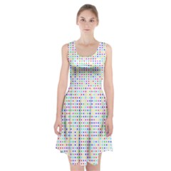 Dots Color Rows Columns Background Racerback Midi Dress by Pakrebo