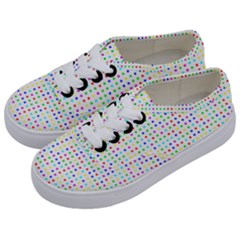 Dots Color Rows Columns Background Kids  Classic Low Top Sneakers by Pakrebo