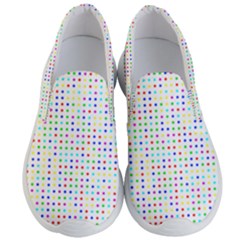 Dots Color Rows Columns Background Men s Lightweight Slip Ons by Pakrebo