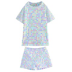 Dots Color Rows Columns Background Kids  Swim Tee And Shorts Set by Pakrebo