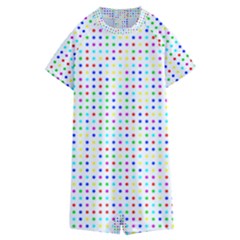 Dots Color Rows Columns Background Kids  Boyleg Half Suit Swimwear by Pakrebo