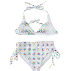 Dots Color Rows Columns Background Kids  Classic Bikini Set by Pakrebo