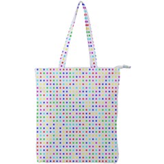 Dots Color Rows Columns Background Double Zip Up Tote Bag by Pakrebo