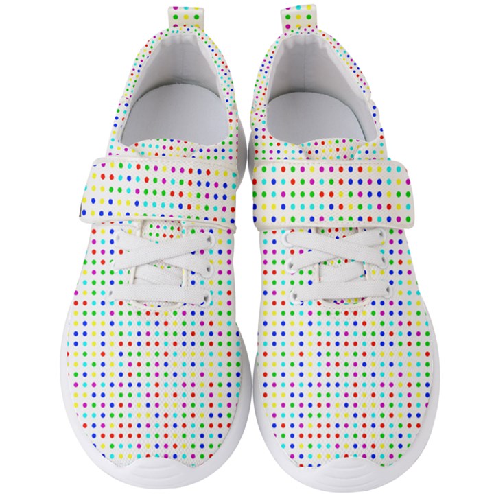 Dots Color Rows Columns Background Men s Velcro Strap Shoes