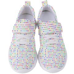 Dots Color Rows Columns Background Women s Velcro Strap Shoes