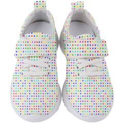 Dots Color Rows Columns Background Kids  Velcro Strap Shoes by Pakrebo