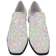 Dots Color Rows Columns Background Slip On Heel Loafers by Pakrebo