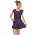 Mandala Neon Symmetric Symmetry Kids  Cap Sleeve Dress View1