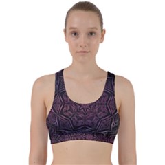 Mandala Neon Symmetric Symmetry Back Weave Sports Bra by Pakrebo