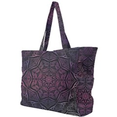 Mandala Neon Symmetric Symmetry Simple Shoulder Bag by Pakrebo