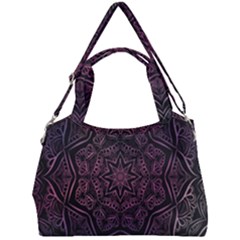 Mandala Neon Symmetric Symmetry Double Compartment Shoulder Bag by Pakrebo