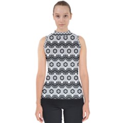 Pattern Abstract Desktop Wallpaper Mock Neck Shell Top by Pakrebo