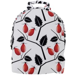 Rose Hip Pattern Branches Autumn Mini Full Print Backpack