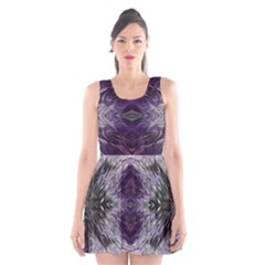 Pattern Abstract Horizontal Scoop Neck Skater Dress by Pakrebo