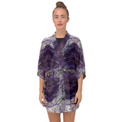 Pattern Abstract Horizontal Half Sleeve Chiffon Kimono by Pakrebo