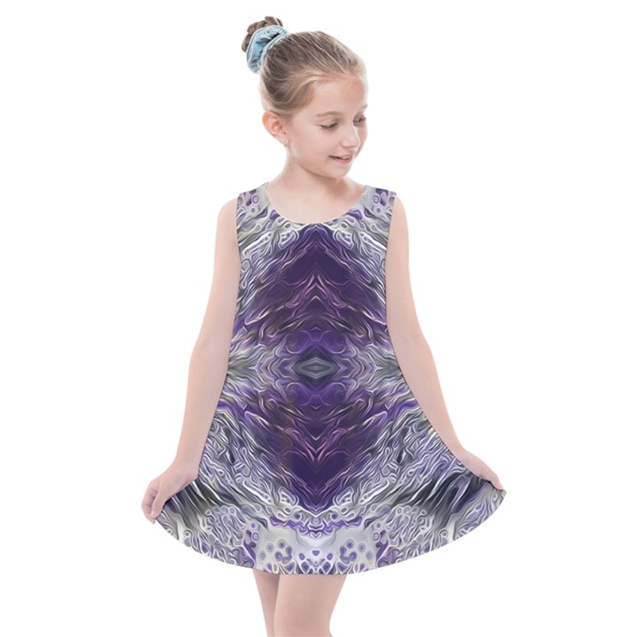 Pattern Abstract Horizontal Kids  Summer Dress